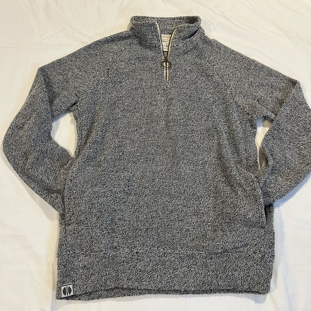 Half-Zip Drop Shoulder Pull-Over Sweater